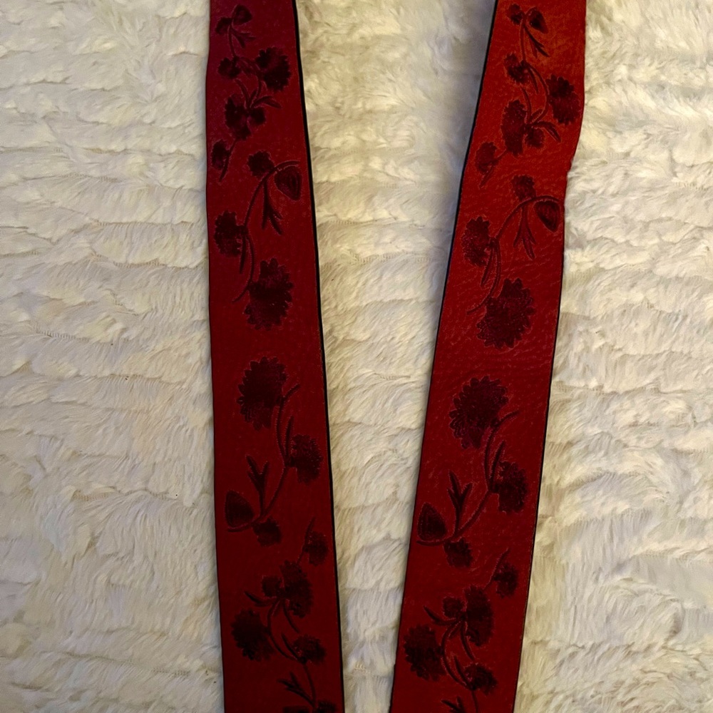 Rebecca Minkoff Nubuck Leather Embroidered Strap